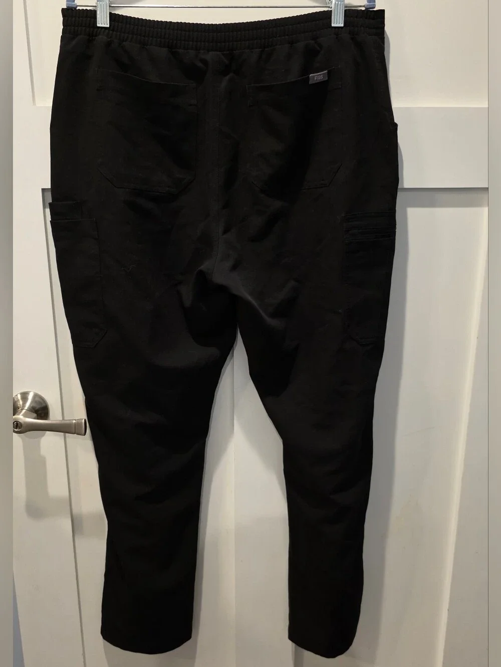 Figs Yola Skinny Scrub Pants L Black Technical Collection Medical Healthcare